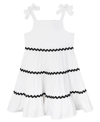 Rare Editions Toddler and Little Girls Ric-Rac A-Line Dress