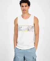 Sun + Stone Men's Surf Graphic Tank, Exclusively at Macy's