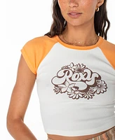 Roxy Juniors' Paraiso Colorblocked Slim Cropped T-Shirt