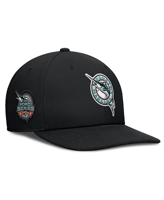 Nike Men's Black Florida Marlins Pro Performance Snapback Hat