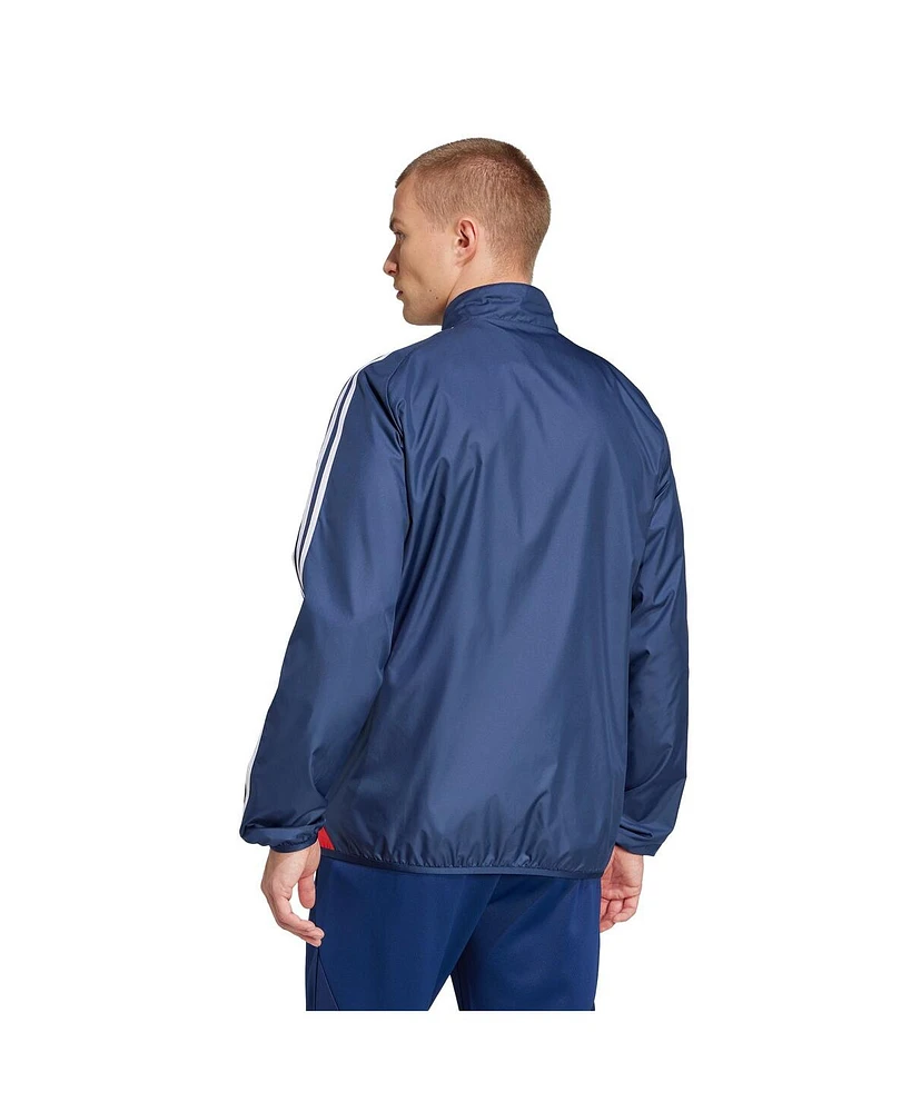 Adidas Men's Navy/White New England Revolution 2025 Anthem Reversible Full-Zip Jacket
