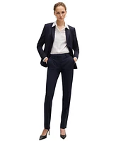 Boss by Hugo Women's Virgin Wool Regular-Fit High-Rise Pants