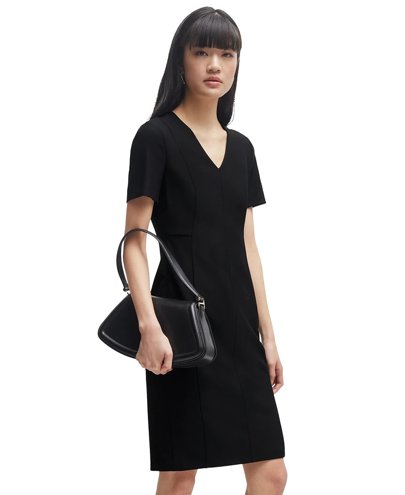 Boss by Hugo Women's Slim-Fit Full Rear Zip Dress