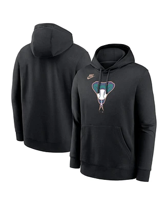 Nike Men's Black Arizona Diamondbacks Cooperstown Collection Logo Club Pullover Hoodie