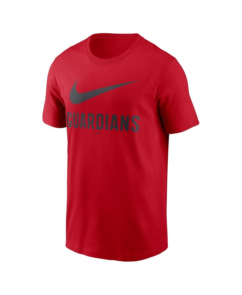 Nike Men's Red Cleveland Guardians Swoosh T-Shirt