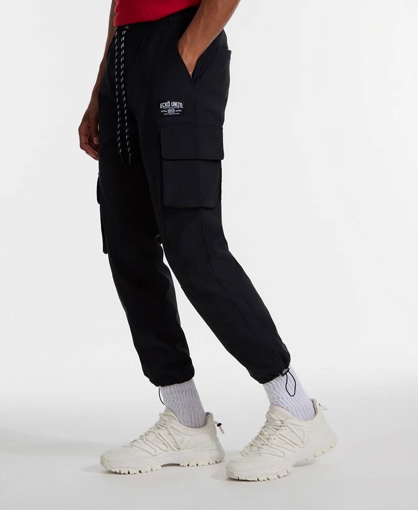 Ecko Unltd Men's Toggle Pouch Cargo Jogger Pants
