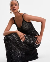 I.n.c. International Concepts Women's Crochet-Overlay Maxi Dress