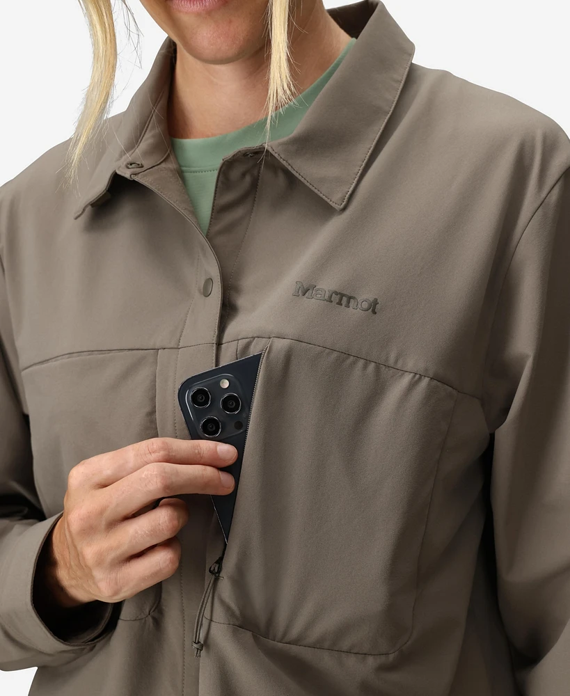 Marmot Women's Air Exchange Upf 40 Camp Collar Over Shirt