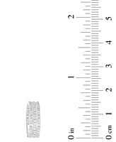 Diamond Round & Baguette Triple Row Small Huggie Hoop Earrings (1/2 ct. t.w.) in 14k White Gold