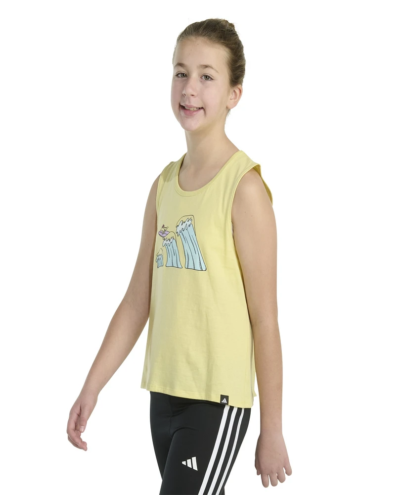 adidas Big Girls Sleeveless Swing Tank Top