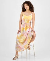 Jamie & Layla Petite V-Neck Sleeveless Side-Tie Midi Dress