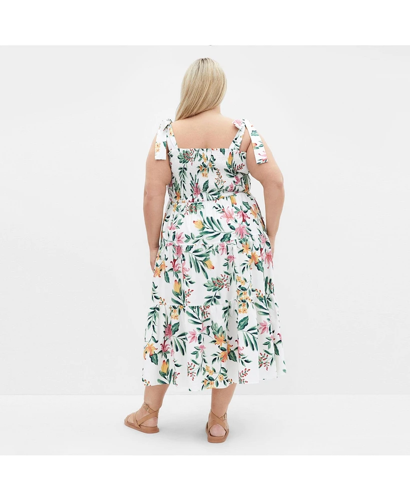 City Chic Plus Haven Print Midi Dress