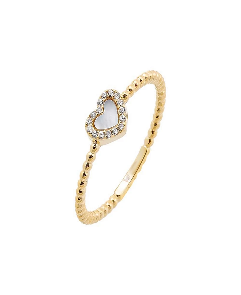By Adina Eden Pave Colored Gemstone Beaded Ring