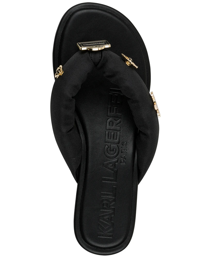 Karl Lagerfeld Paris Women's Ceejay Rue Embellished Sandals