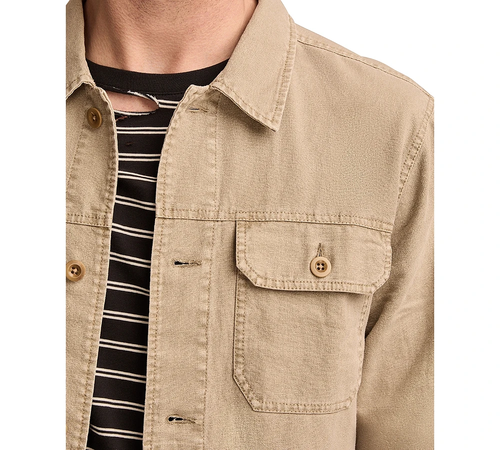Lucky Brand Men's Long Sleeve Button-Front Trucker Jacket
