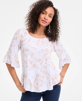 Style & Co Petite Printed Convertible Top, Exclusively at Macy's