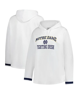 Fanatics Women's White Notre Dame Fighting Irish Plus Pullover Hoodie