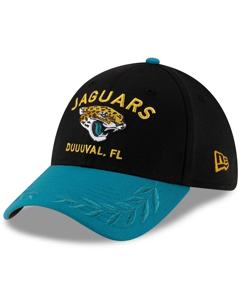 New Era Men's Black/Teal Jacksonville Jaguars 2025 Nfl Draft 39THIRTY Flex Hat