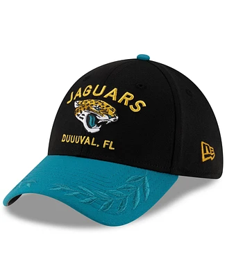 New Era Men's Black/Teal Jacksonville Jaguars 2025 Nfl Draft 39THIRTY Flex Hat