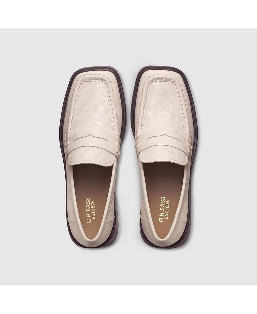 G.h.bass Womens Bowery Square Toe Loafer