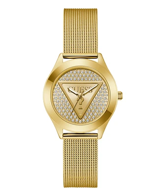 Guess Women's Analog Gold-Tone Mesh Watch, 34mm