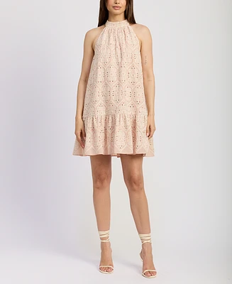 En Saison Women's Elana Cotton Sleeveless Mini Dress