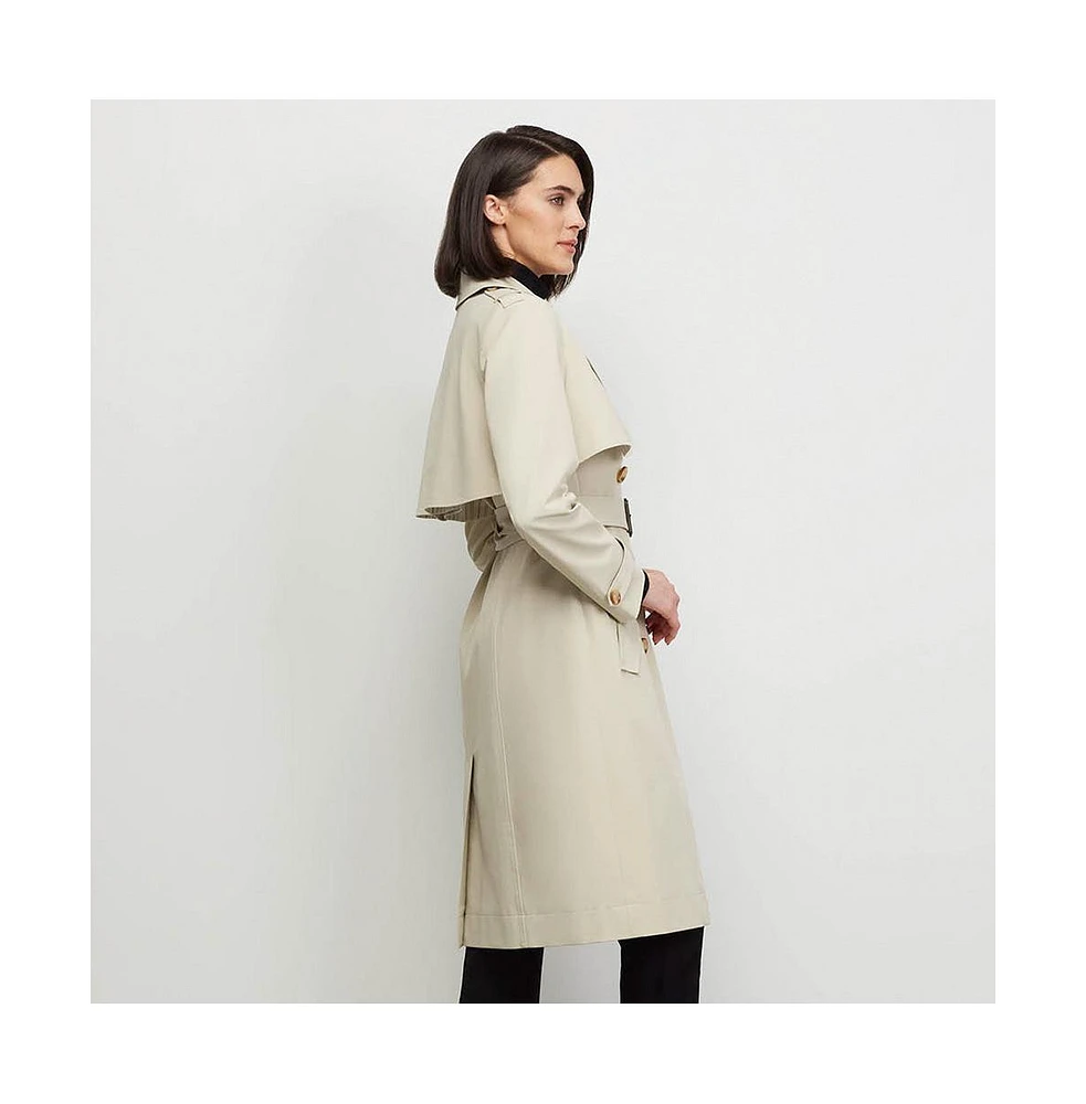 Carlisle Women's Beige Water-Repellent Tricot Trench Coat Shrimpton