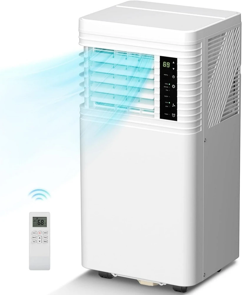 Cowsar 10,000 Btu Air Conditioner cool Up to 350 Sq.Ft, 4 Modes Portable Ac Unit with 24Hrs Timer/Led Display/Remote Control/Installation Kits, Ac Uni