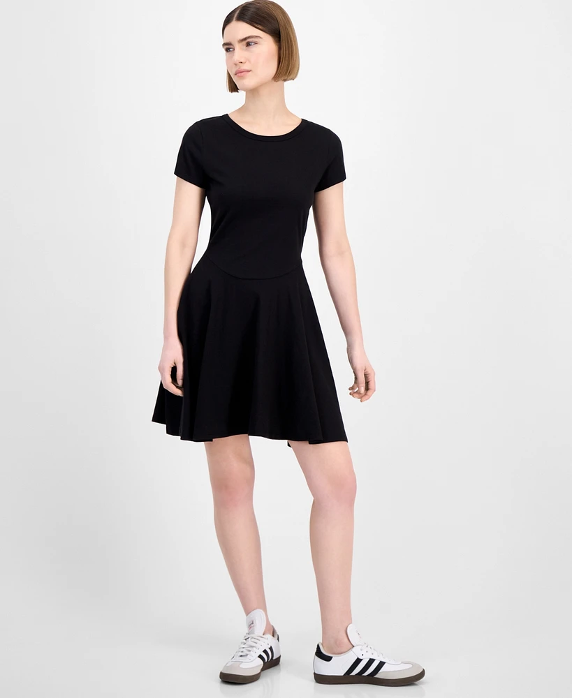Madden Girl Juniors' Fit & Flare Knit Mini Dress