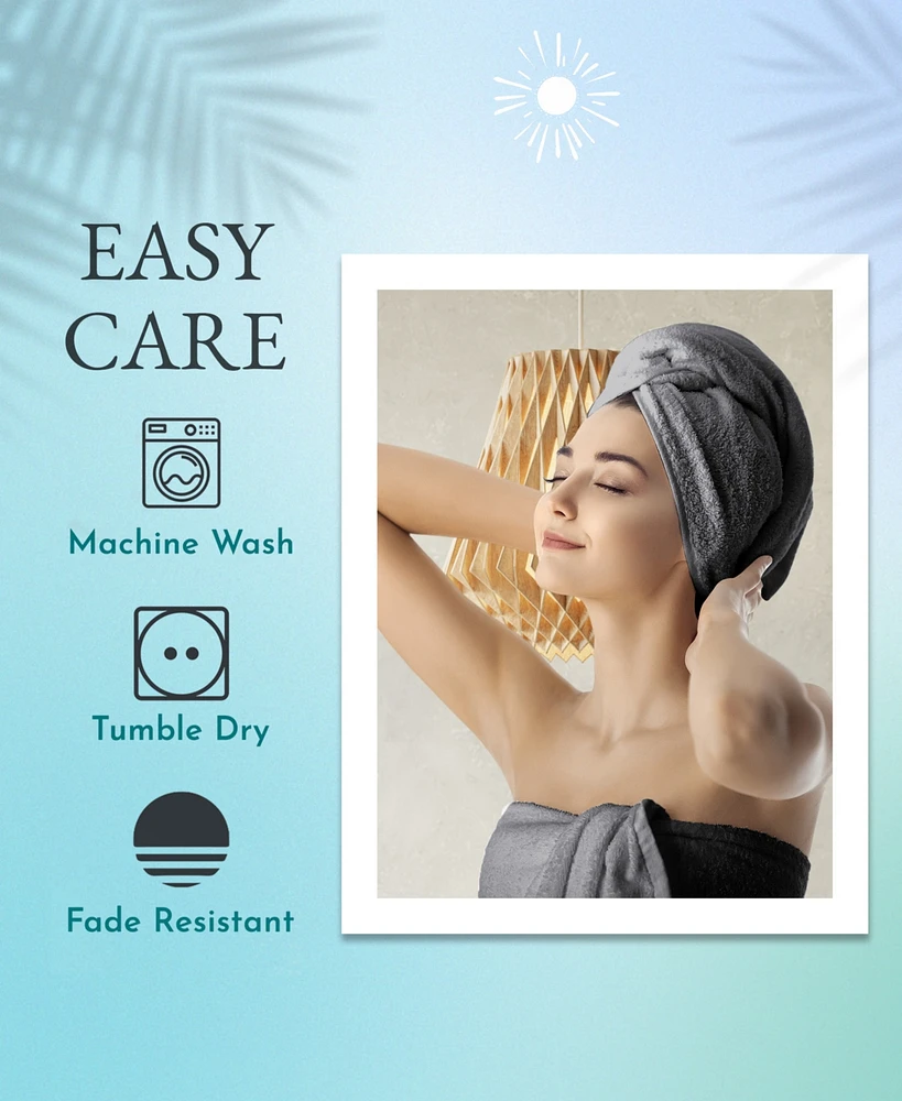 6-Piece Bath Towel Set, Soft 100% Cotton by California Design Den