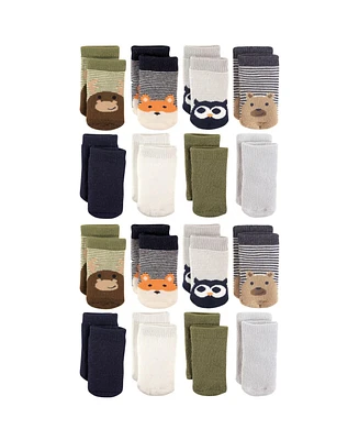 Luvable Friends Baby Boys Essential 16-Pack Terry Socks