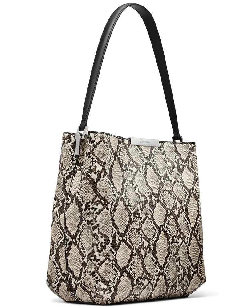Calvin Klein Jodi Snake Bucket Bag