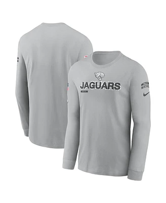 Nike Men's Gray Jacksonville Jaguars 2024 Salute to Service Long Sleeve T-Shirt