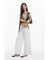 Desigual Women's Medium raffia crossbody purse