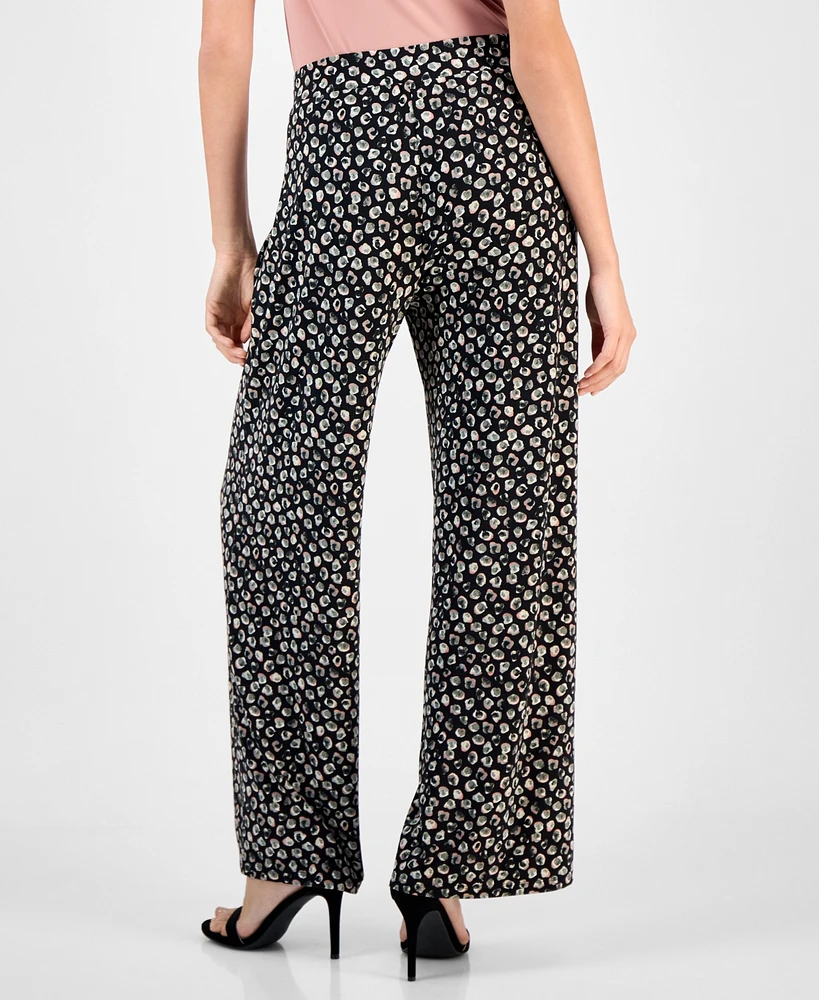 Kasper Women's Mid-Rise Wide-Leg Pull-On Pants