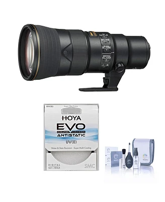 Nikon 500mm f/5.6E Pf Ed Af-s Nikkor Vr Lens, Bundle with Hoya 95mm Evo Antistatic Uv Filter, Cleaning Kit