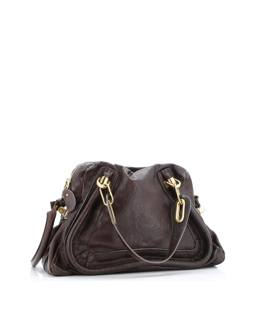 Pre-Owned Chloe Medium Paraty Top Handle Bag Leather