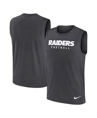 Nike Men's Gray Las Vegas Raiders Legend Performance Muscle Tank Top