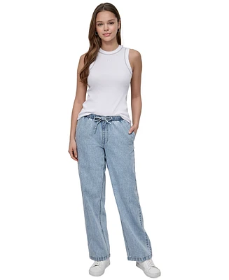 Dkny Jeans Women's High Rise Drawstring-Waist Cotton