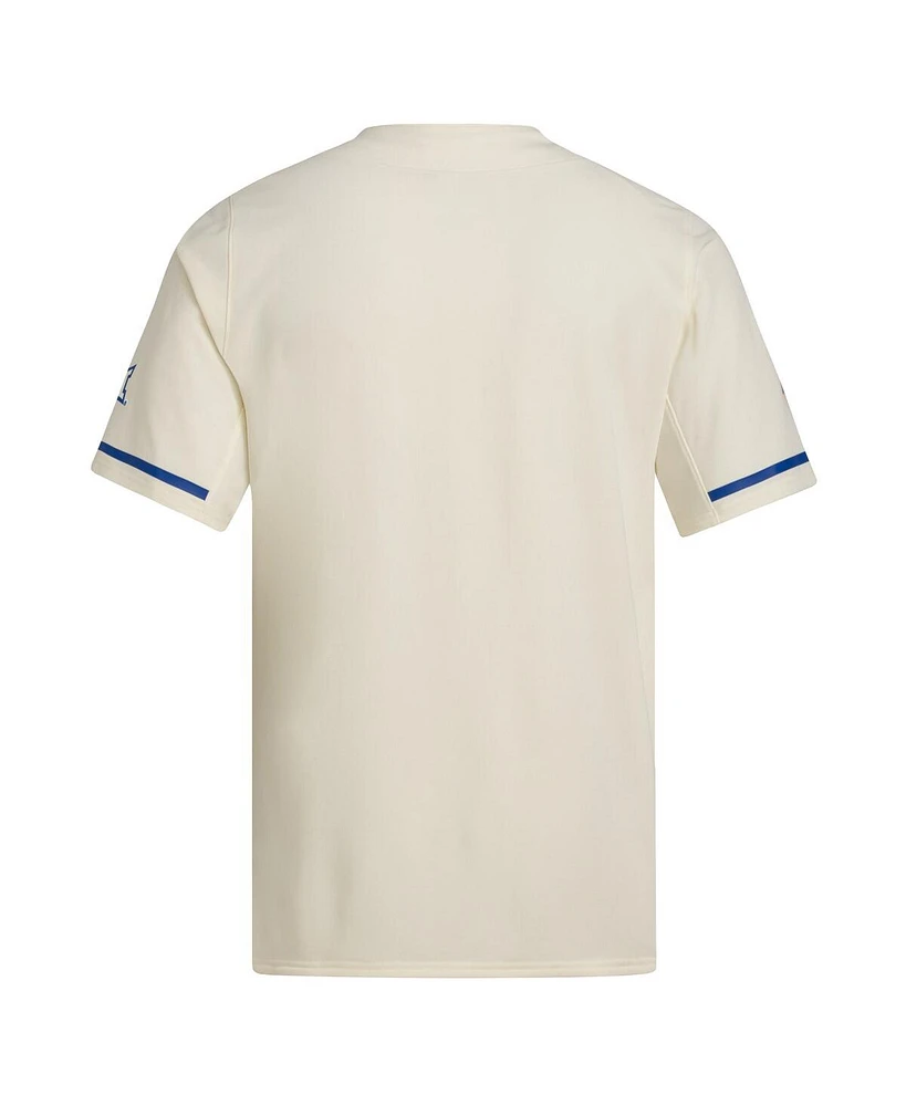 Adidas Men's Cream Kansas Jayhawks Replica Baseball Jersey