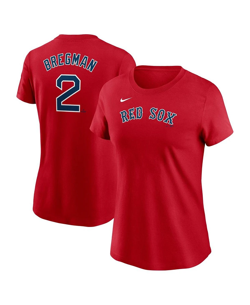 Nike Women's Alex Bregman Navy Boston Red Sox Fuse Name Number T-Shirt