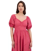 Siena Women's Puff-Sleeve Midi Dress