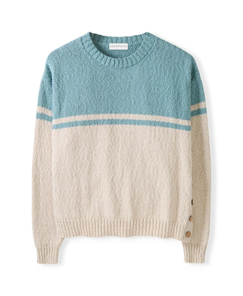 Celtic & Co. Women's Slub Yarn Colourblock Sweater