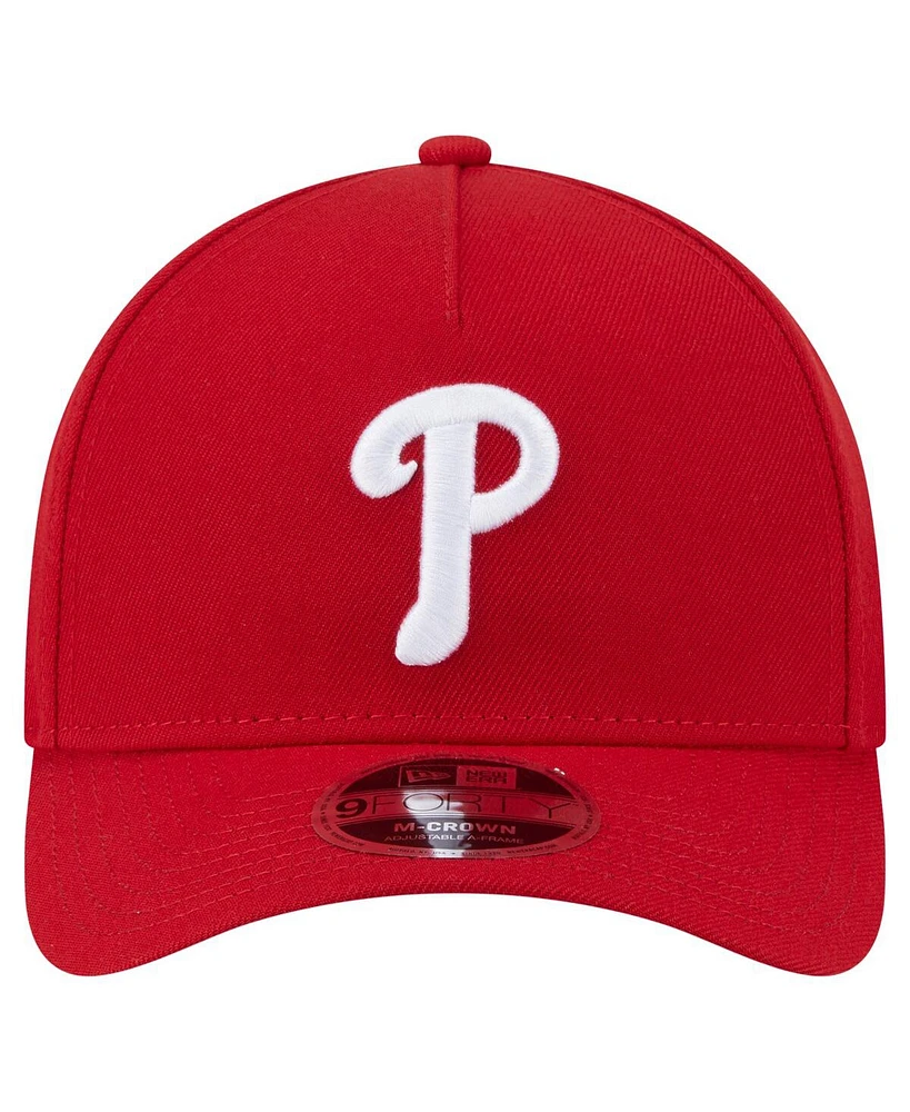 New Era Men's Red Philadelphia Phillies 9FORTY M-Crown Adjustable Hat