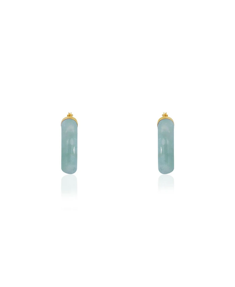 The Lovery Jade Hoop Earrings millimeters