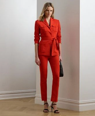 Lauren Ralph Lauren Womens Stretch Cady Cropped Pants 0 14p