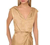 Adrianna Women's Foil Woven Midi Dress