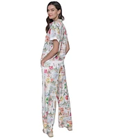 Karl Lagerfeld Paris Women's Printed Camp Shirt