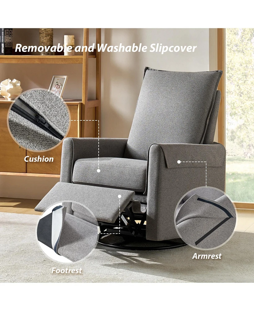 Lalia Swivel And Rocker Modern Recliner