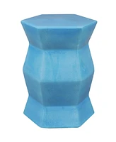 Moderno Geometric Ceramic Decorative Garden Stool - 17.25"